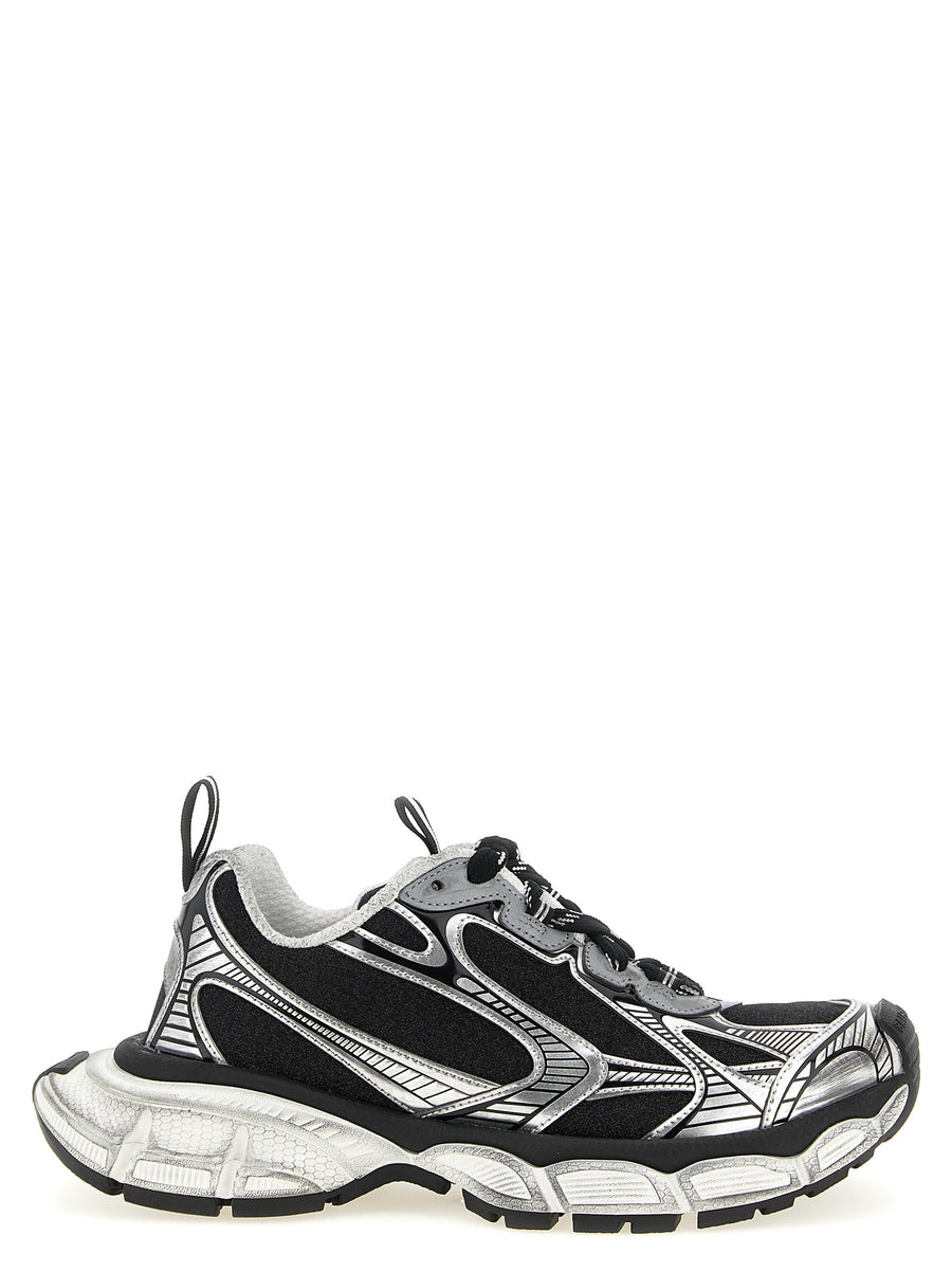 Black Polyethylene Athletic Sneakers