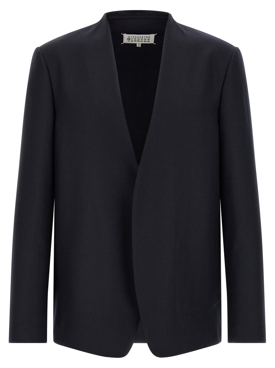 Blue Virgin Wool Blazer Clothing
