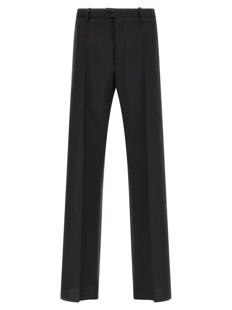 Black Virgin Wool Dress Pants