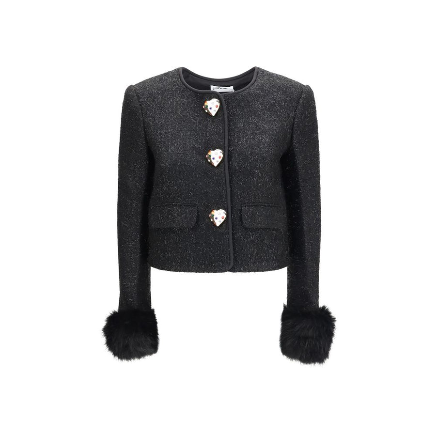 Black Polyester Jacket Clothing