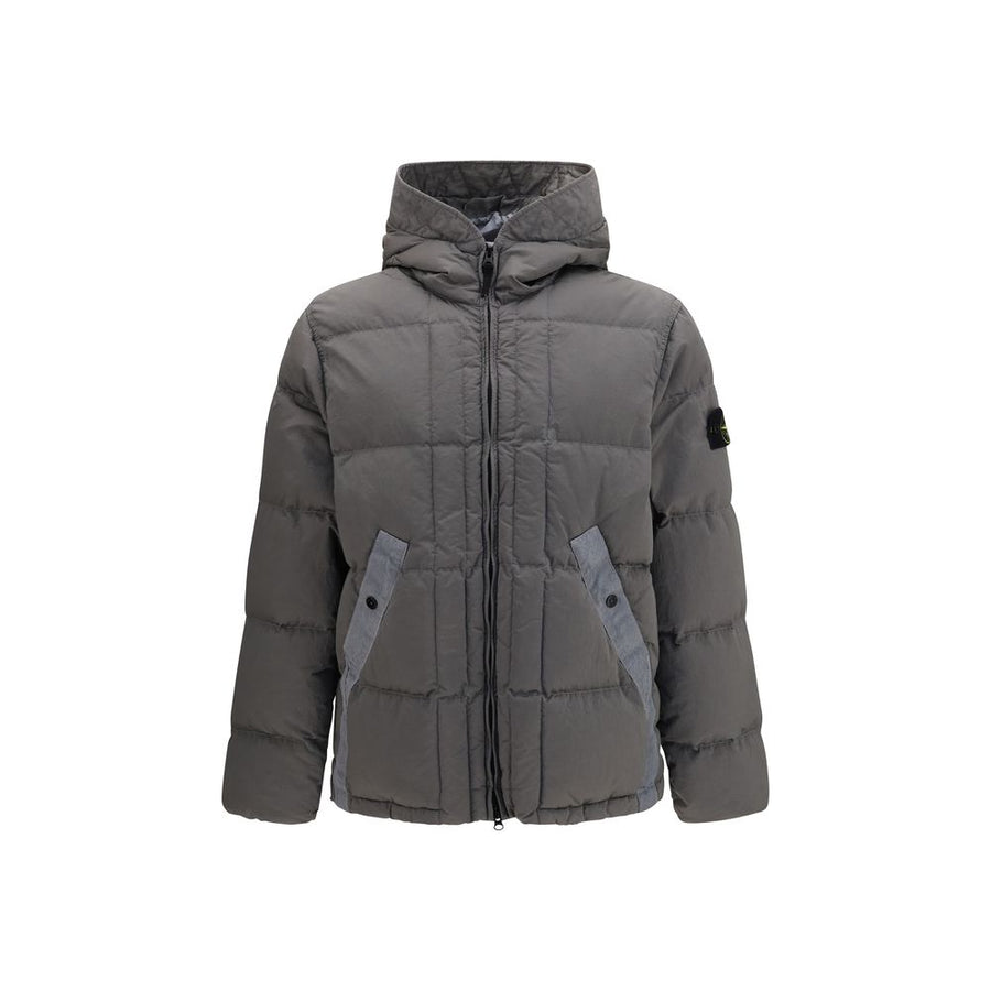Bicolor Polyamide Full-Length Jacket Clothing