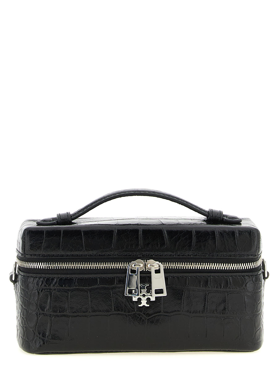 Black Lamb Leather Crossbody Bag