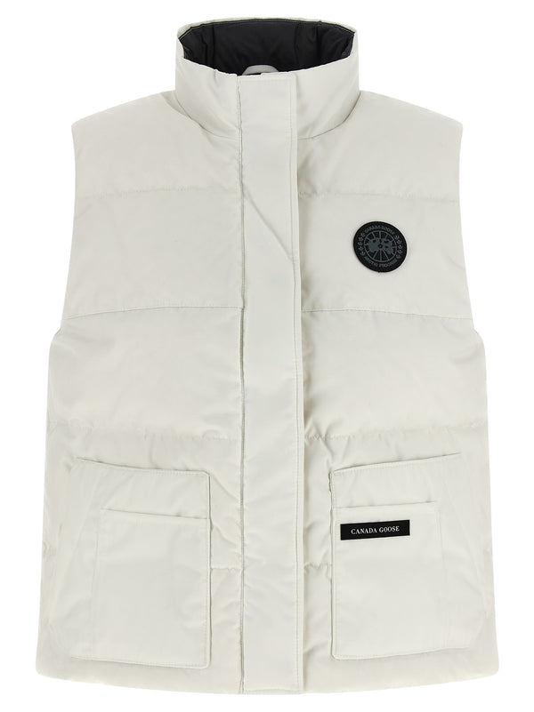 White Polyester Sleeveless Jacket Clothing