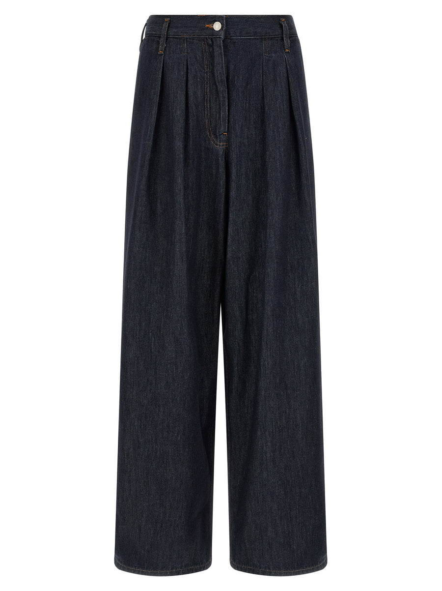Blue Cotton Relaxed Fit Jeans Clothing