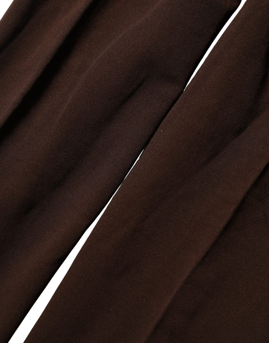 Brown Nylon Tights Stockings Pantyhose Socks Elastane Clothing