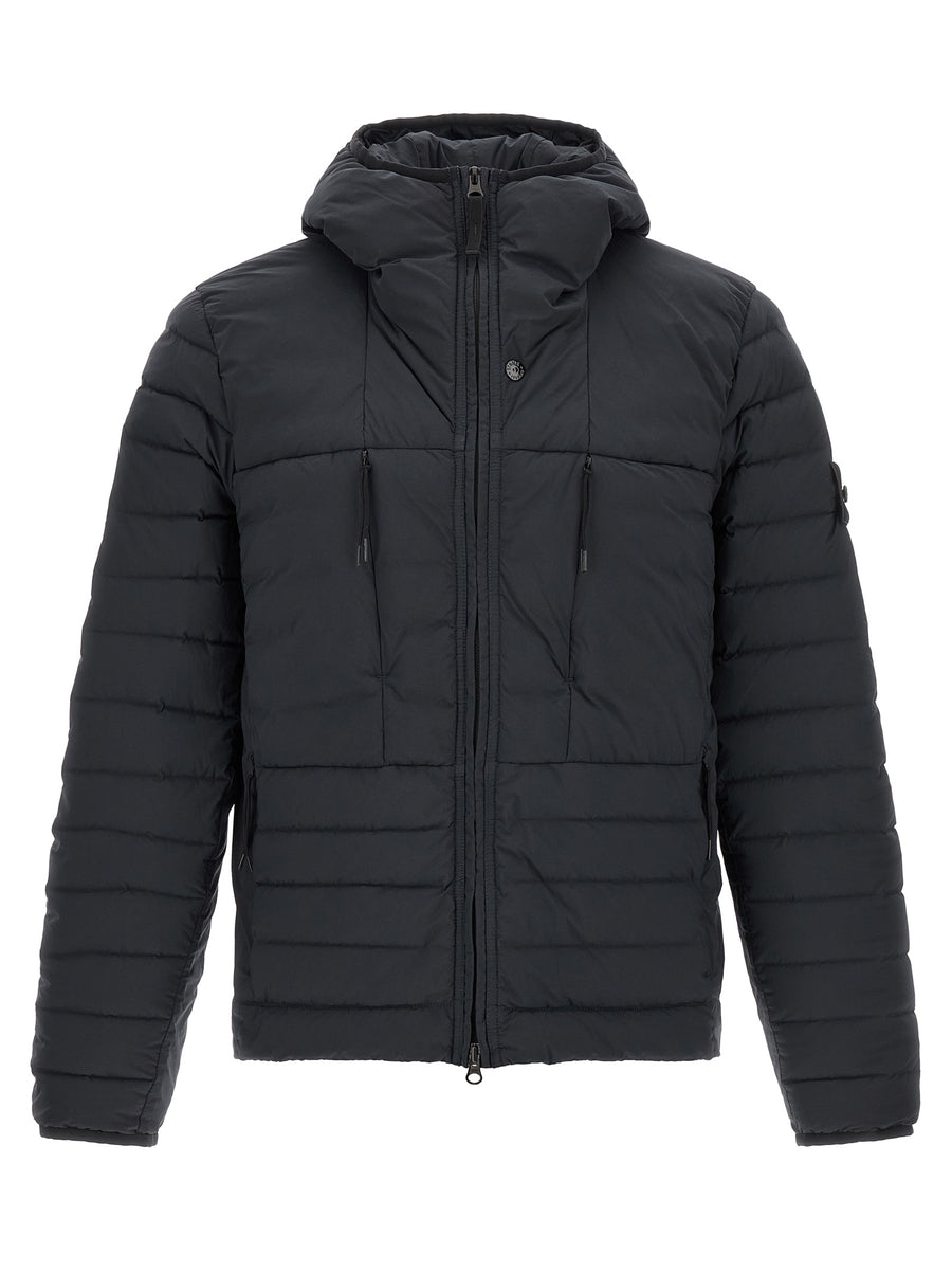 Blue Polyamide Full-Length Jacket Clothing