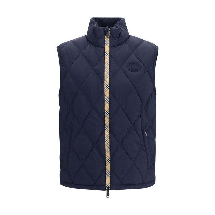 Blue Polyamide Sleeveless Jacket Clothing