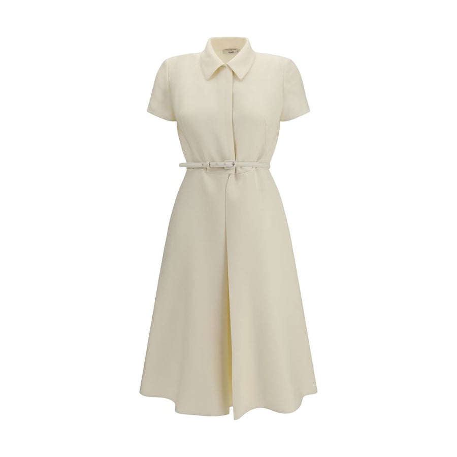 Beige Wool Oves Aries Casual Dress