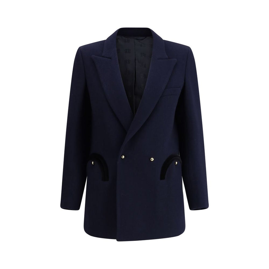 Blue Wool Oves Aries Blazer Clothing