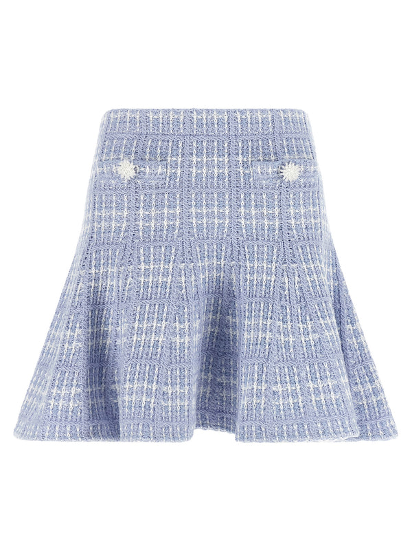 Blue Cotton Long Skirt
