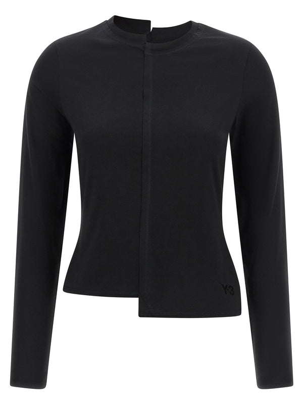 Black Cotton Long Sleeve T-Shirt