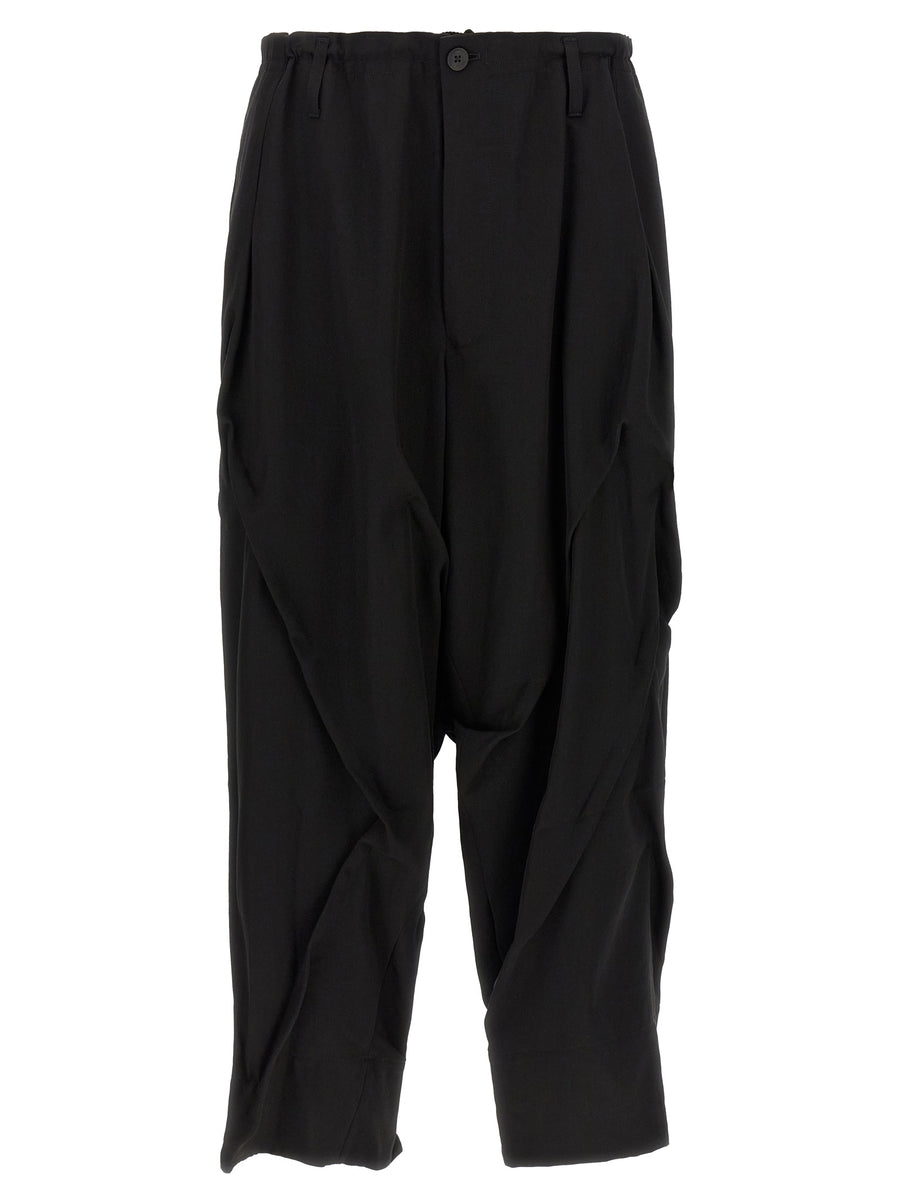 Black Wool Casual Pants