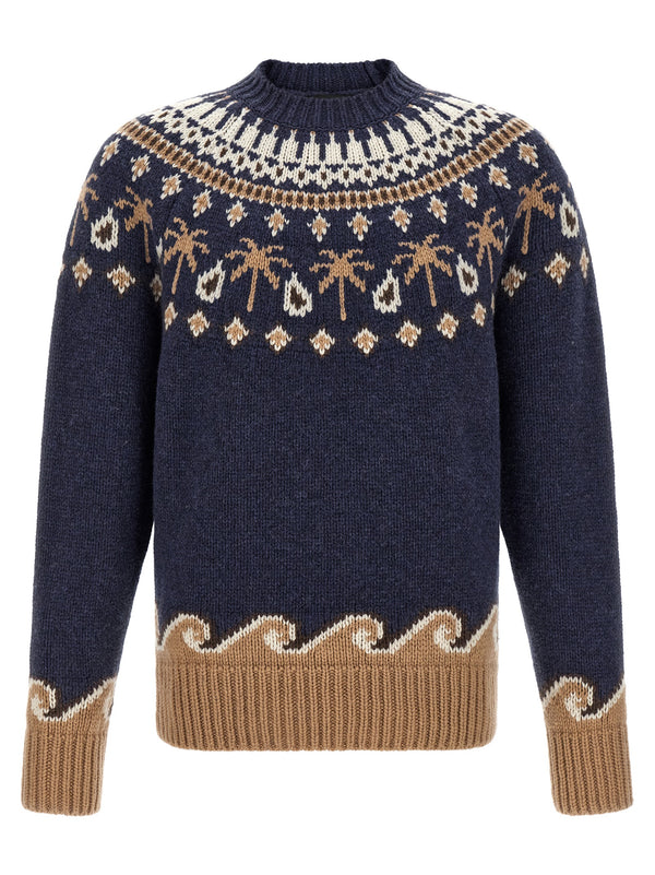 Blue Virgin Wool Cardigan Clothing