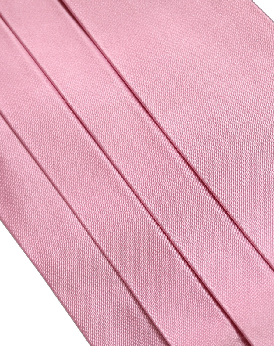 Pink Men Silk Belt Waist Cummerbund