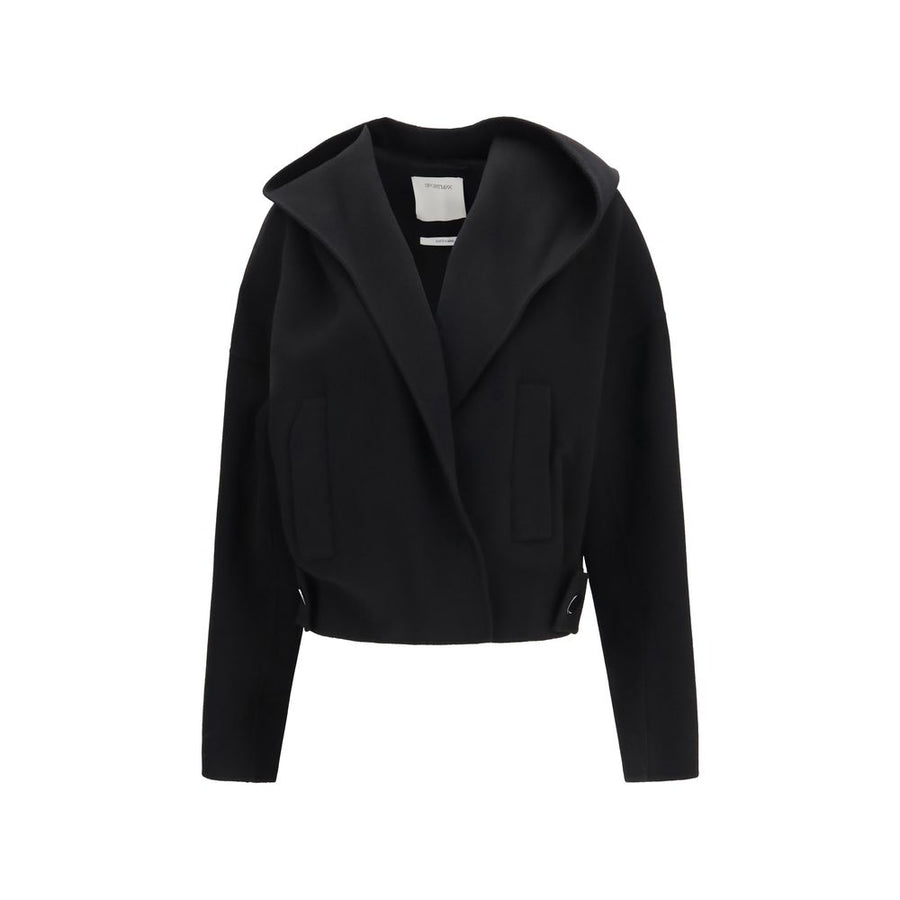 Black Wool Oves Aries Full-Length Jacket Clothing