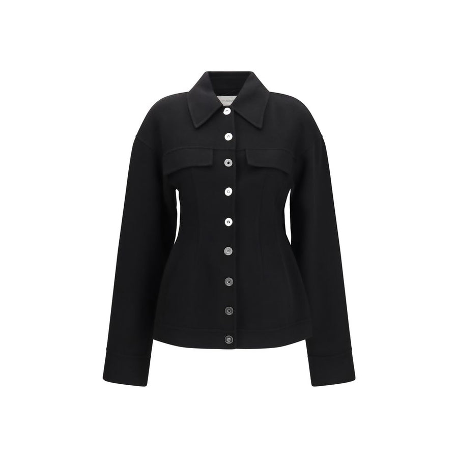 Black Wool Oves Aries Coat Clothing