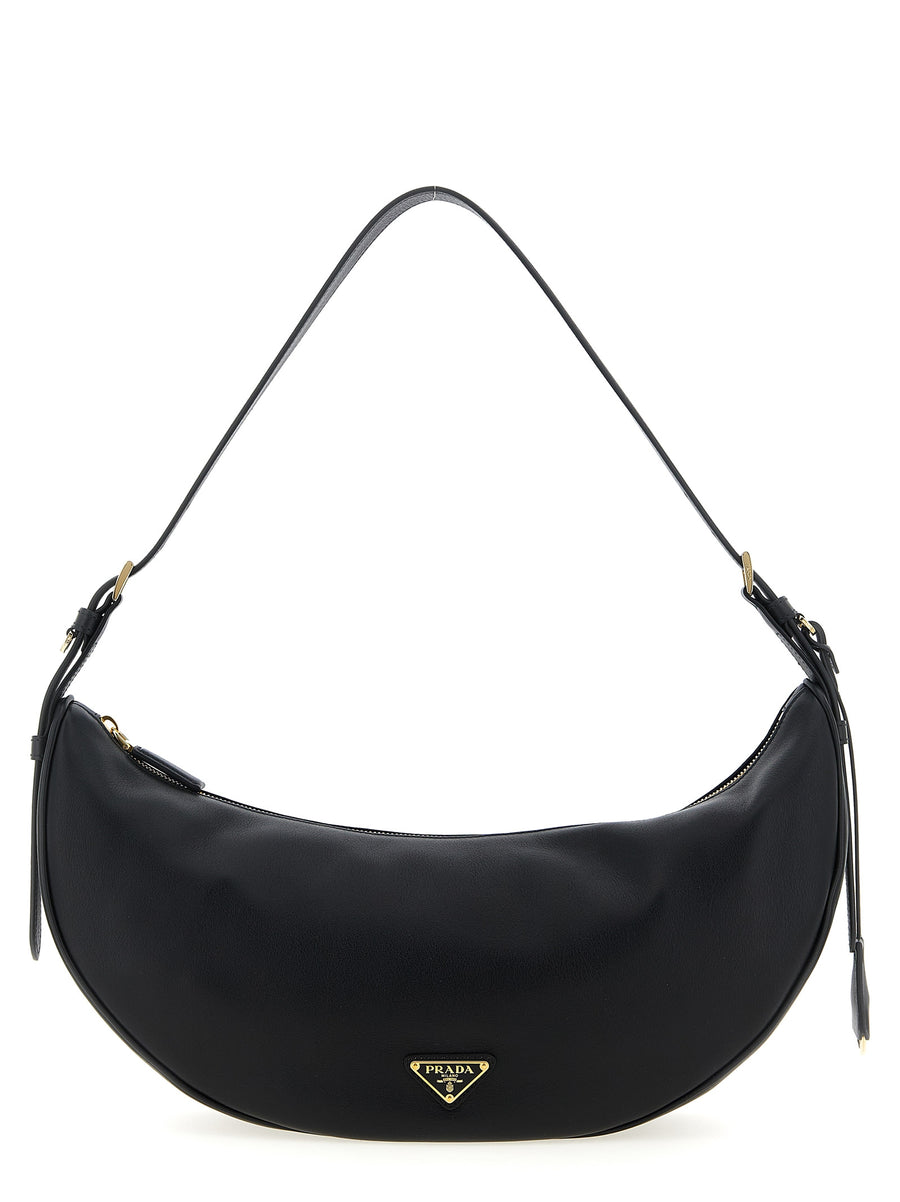 Black Calfskin Shoulder Bag