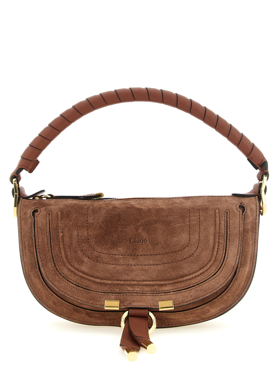 Brown Calfskin Shoulder Bag