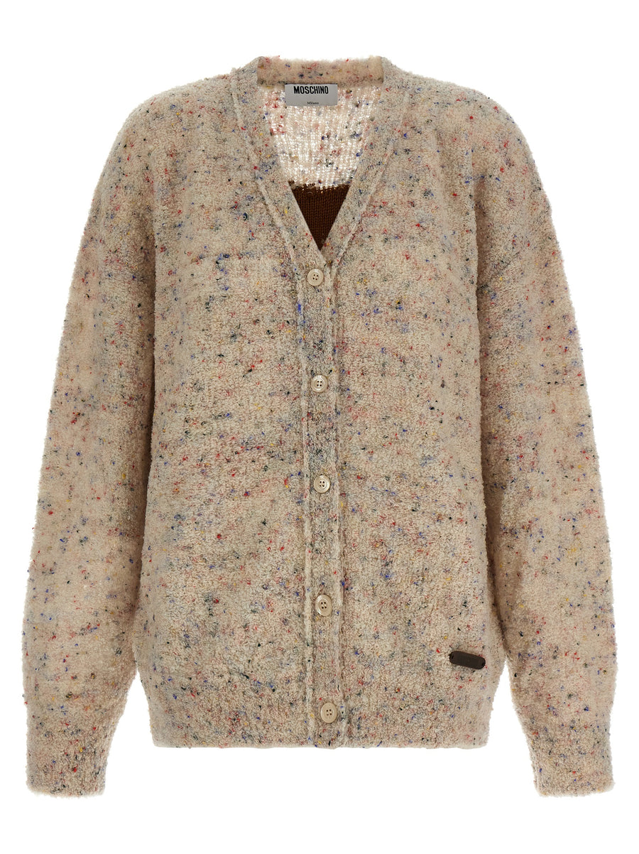 Beige Virgin Wool Cardigan Clothing