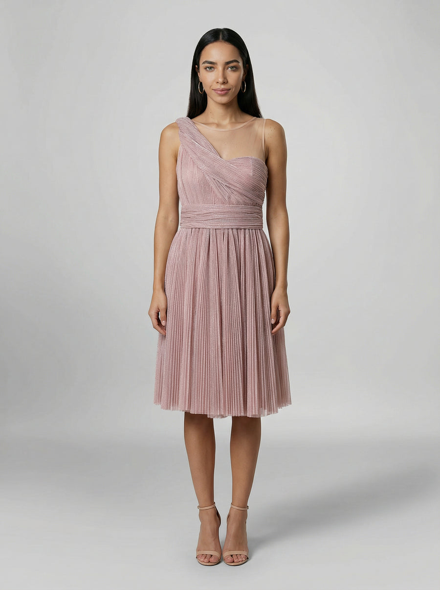 Purple Cotton Cocktail Dress