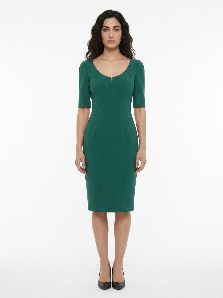 Green Acetate Casual Dress