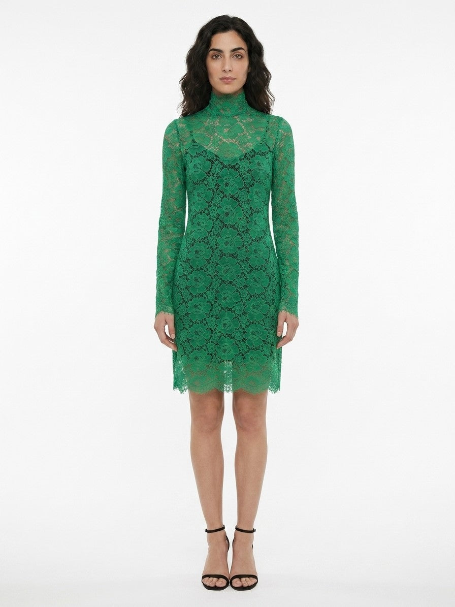 Green Cotton Casual Dress