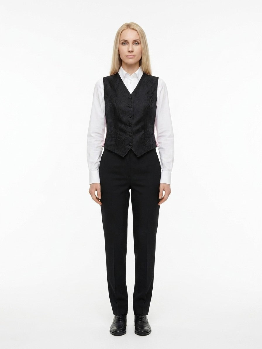 Black Acetate Waistcoat Clothing