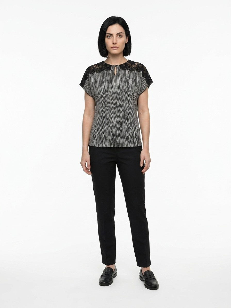 Blue Polyamide T-Shirt