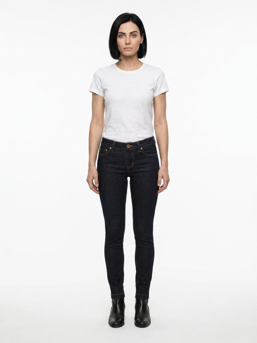Blue Cotton Skinny Jeans Clothing