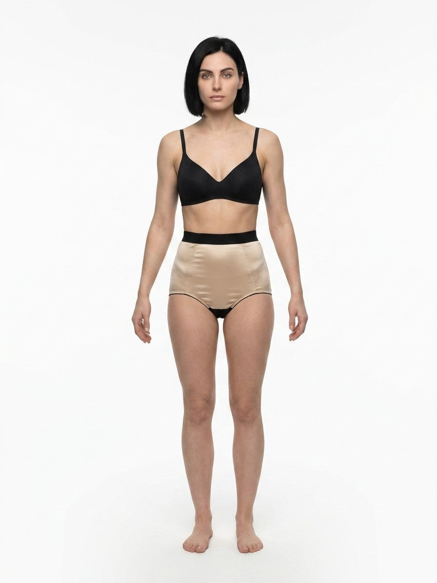 Beige Silk Briefs Clothing