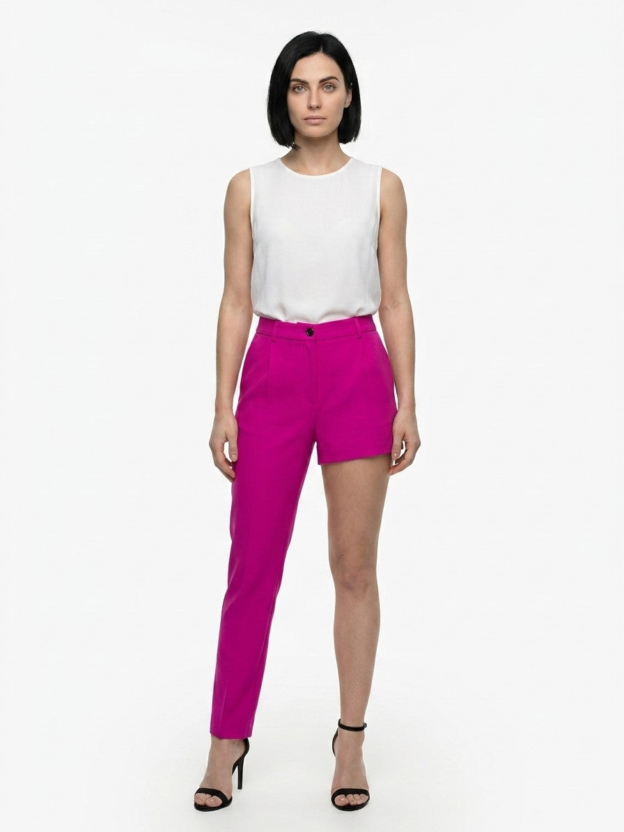 Pink Virgin Wool Pants