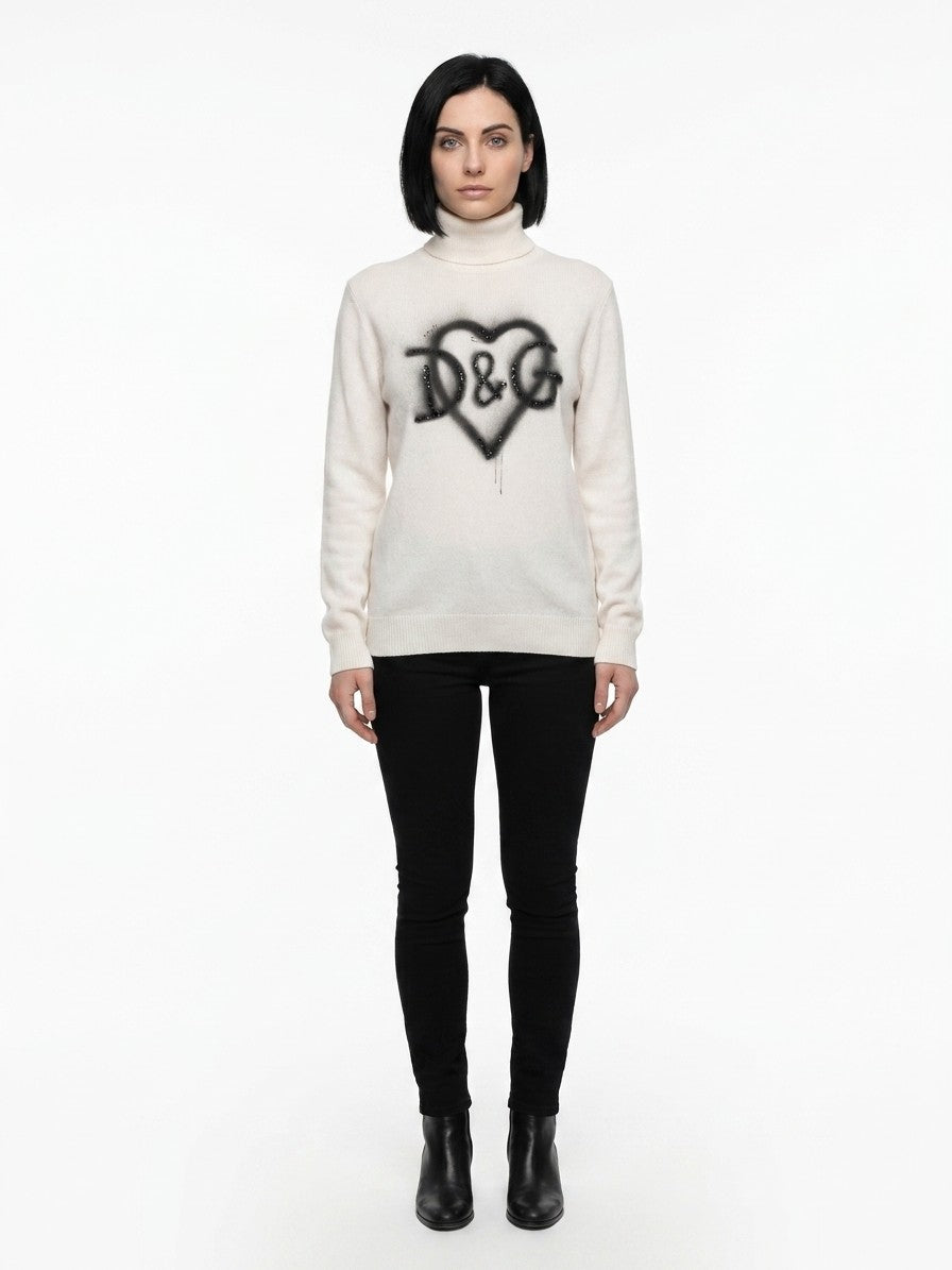 White Cashmere Turtleneck Clothing