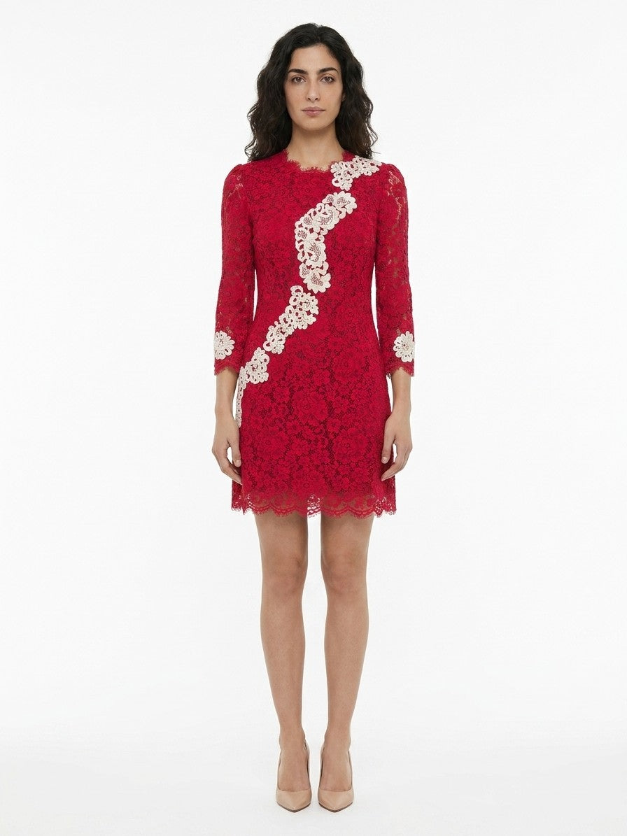 Bicolor Cotton Cocktail Dress