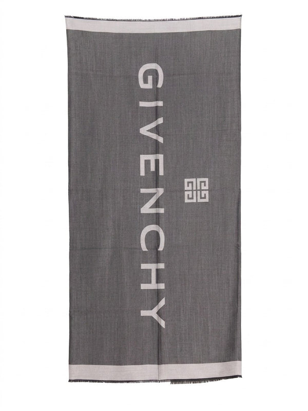 Gray Silk Foulard Accessory