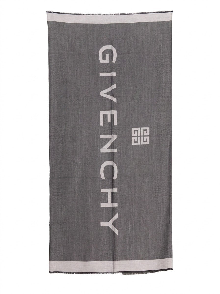 Gray Silk Foulard Accessory