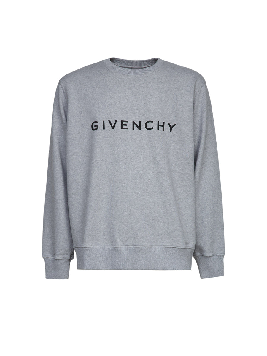 Gray Cotton Sweatshirt Clothing