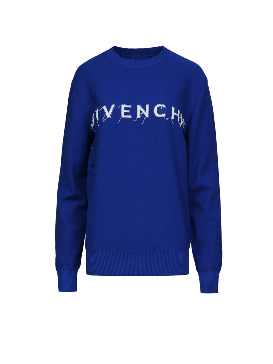 Blue Cotton Sweatshirt Clothing