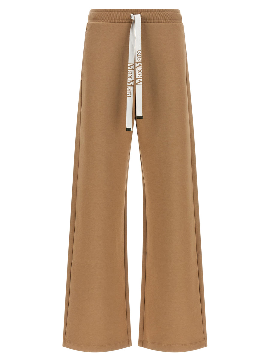 Beige Cotton Casual Pants