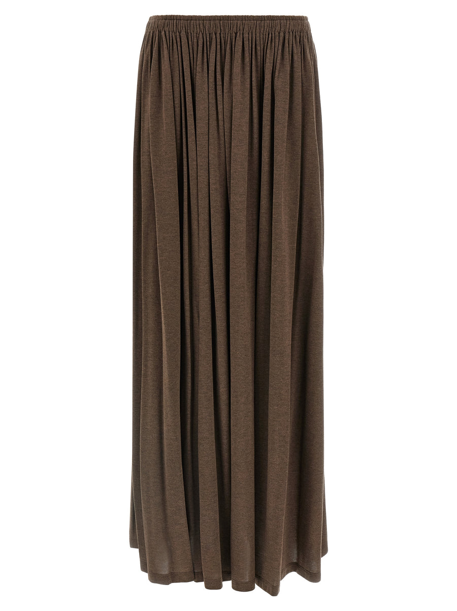 Brown Lyocell Mini Skirt