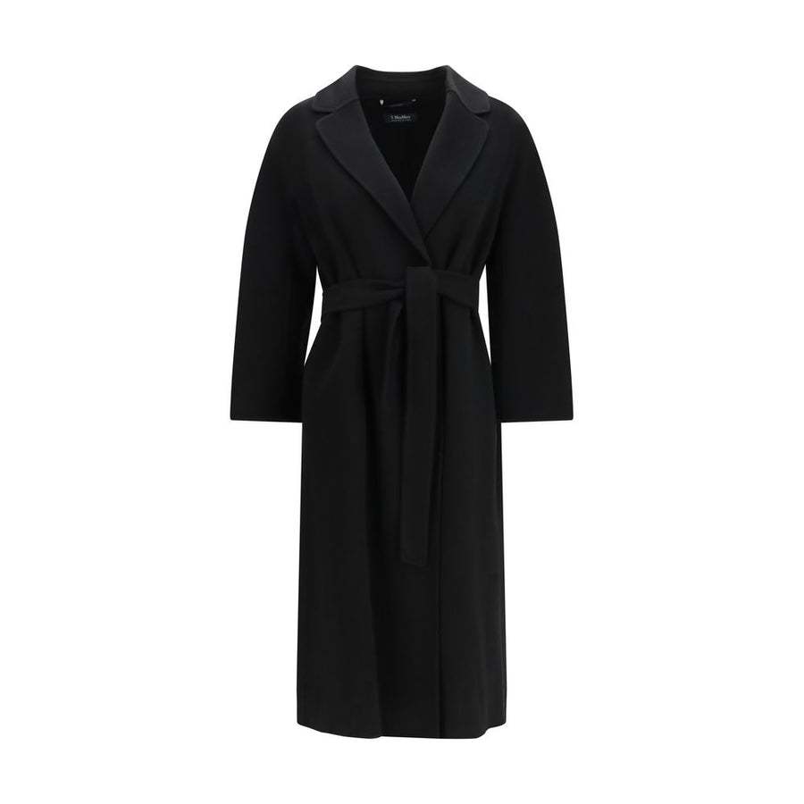 Black Wool Oves Aries Coat Clothing