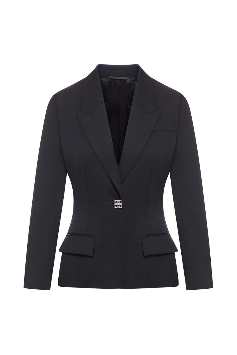 Givenchy Structured Liquid Metal Jacket_black Red,black Clothing
