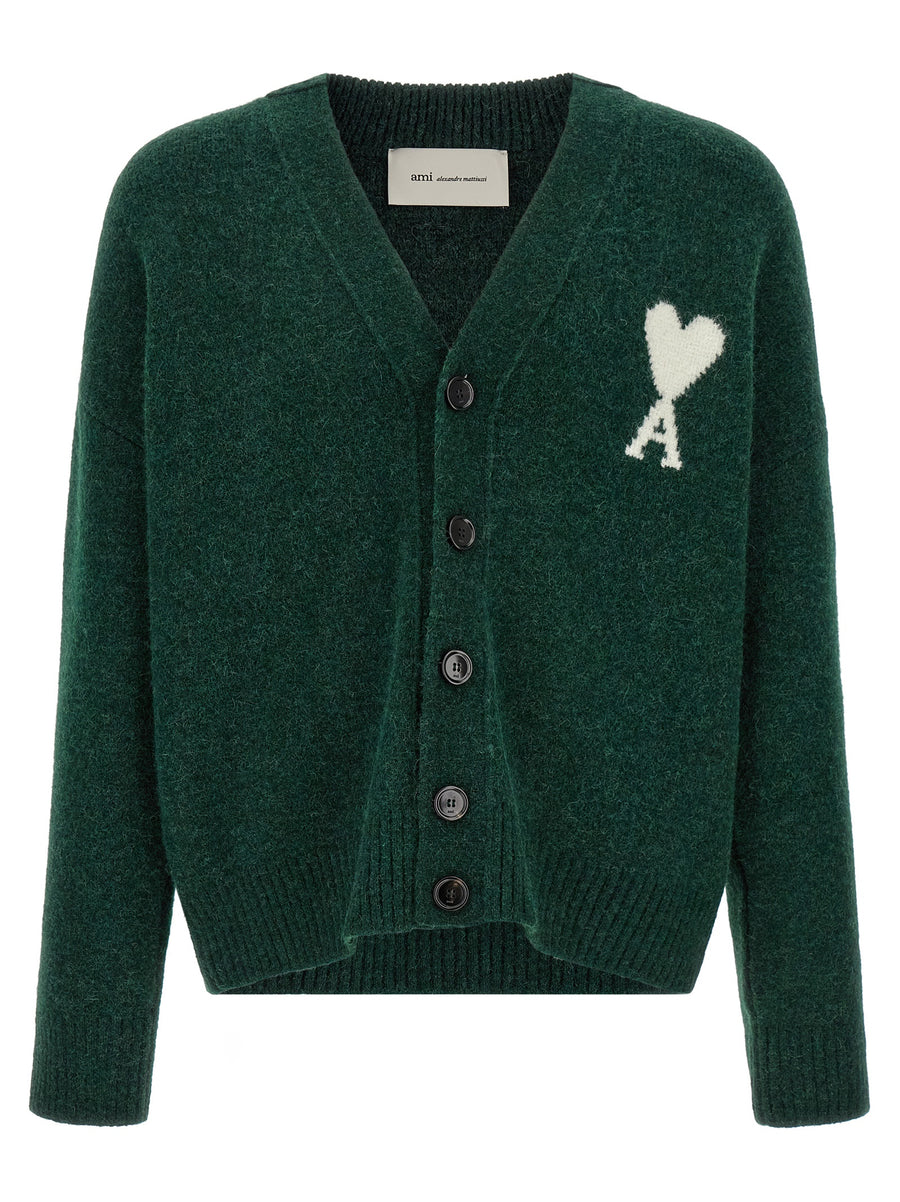 Bicolor Alpaca Leather Cardigan Clothing