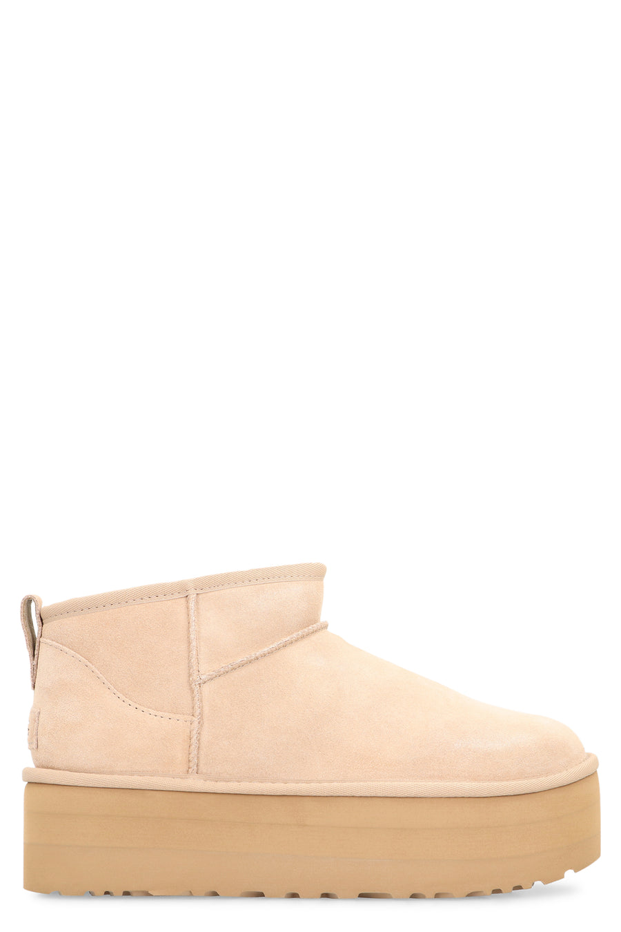Classic Ultra Mini Sheepskin Boots Beige