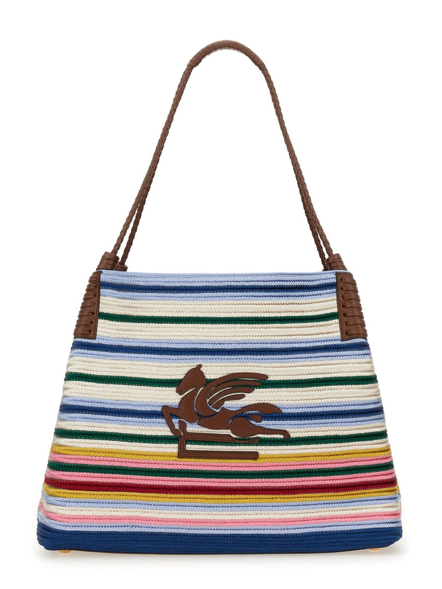Shopping Bag Libra Paisley Medium Multicolour Viscose Shoulder