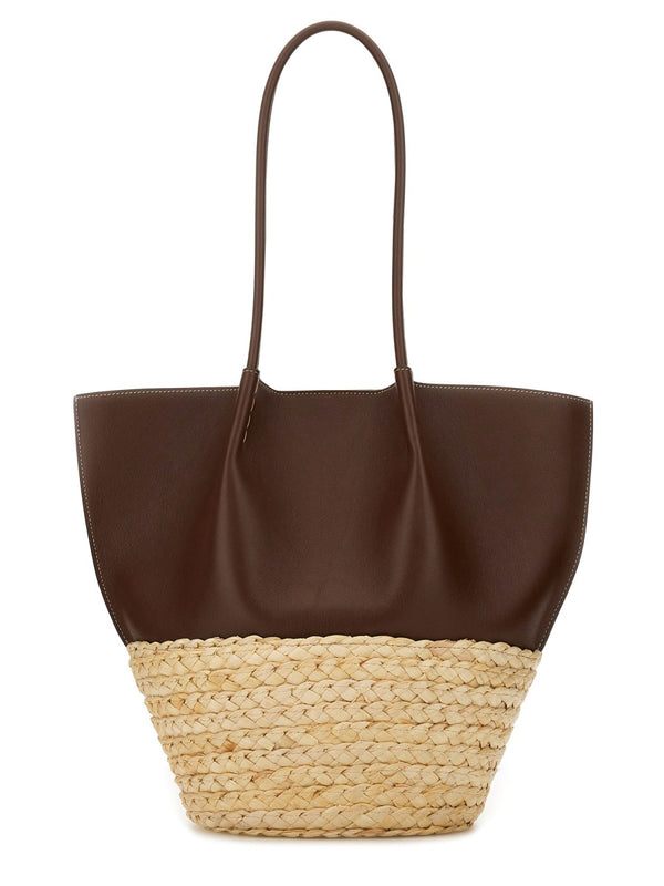 Medium Shopping Bag Brown Calfskin Shoulder