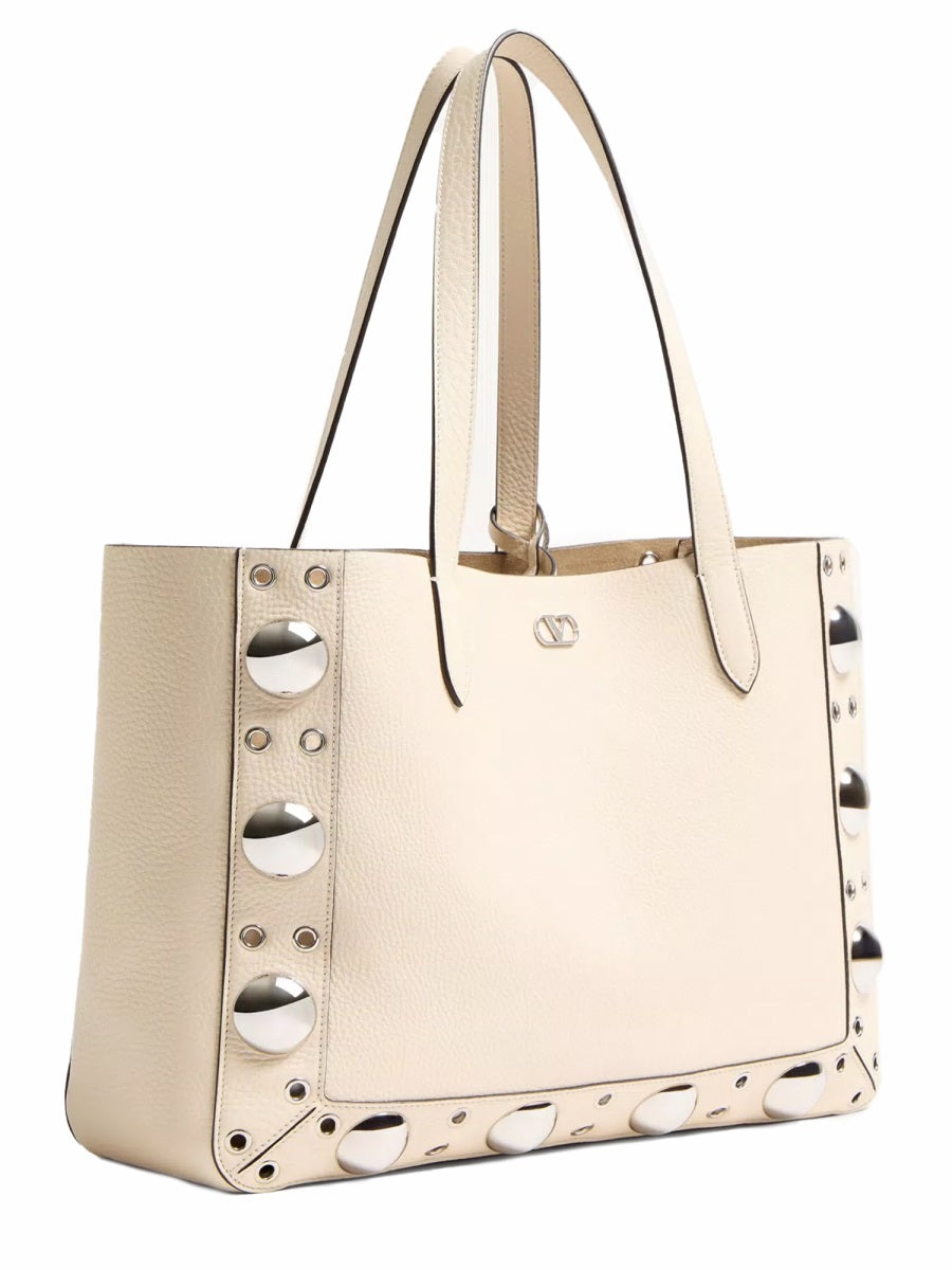 Nellcôte Shopping Bag Ivory Leather Shoulder