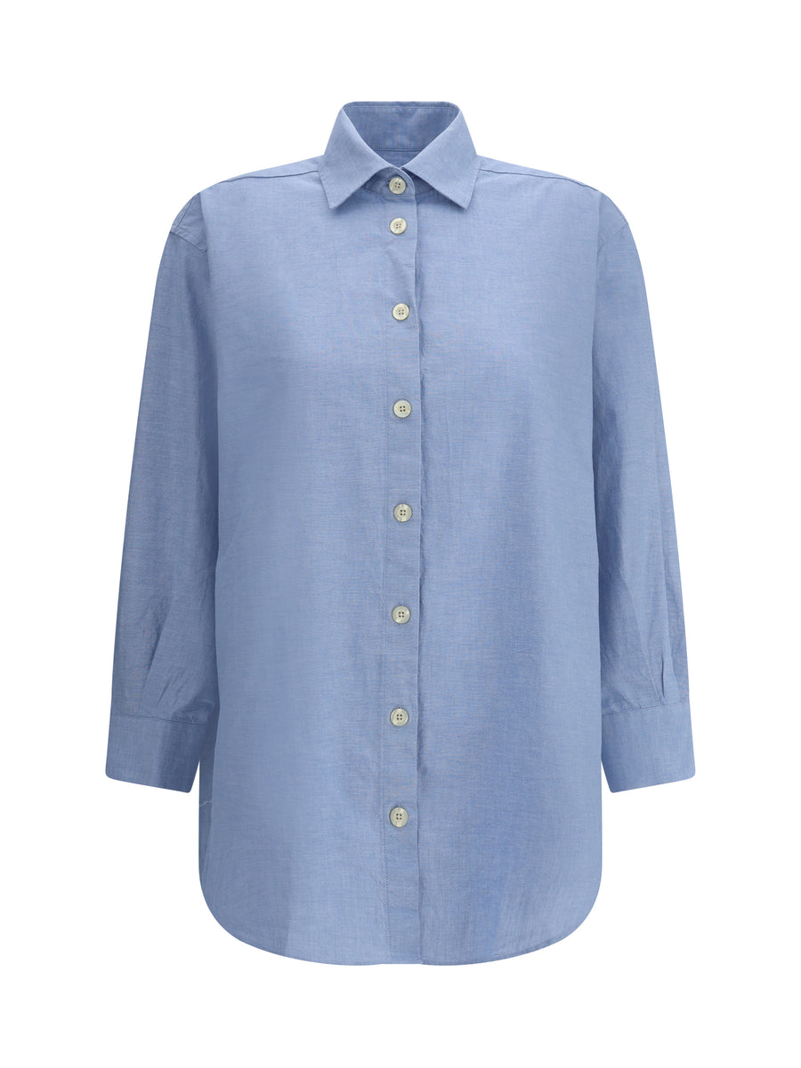 Oversized Shirt White Cotton