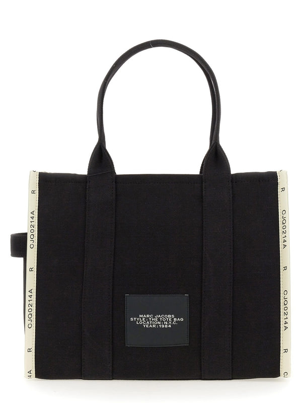 Tote Bag Jacquard Black Cotton + Polyester Handbags