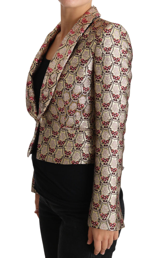Dolce & Gabbana 78% Polyester blazer in gold
