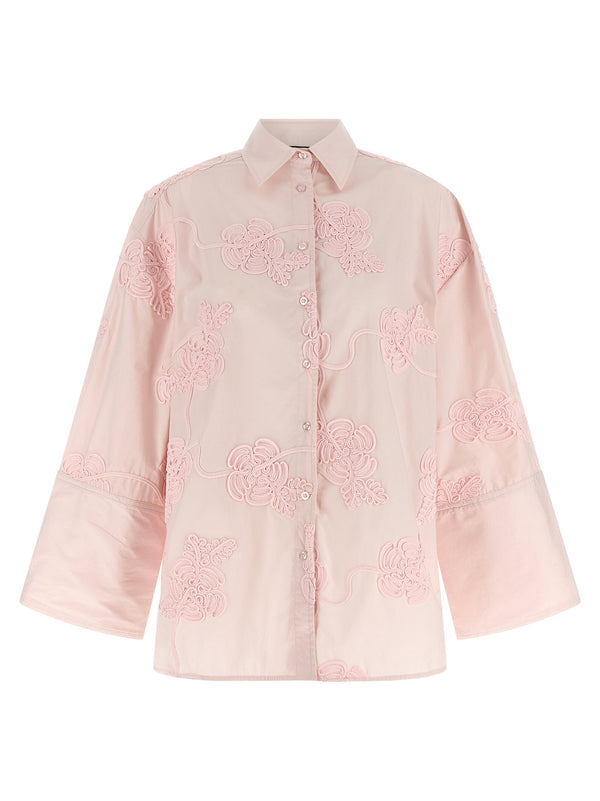 Rotate Birger Christensen Organic cotton poplin shirt in pink